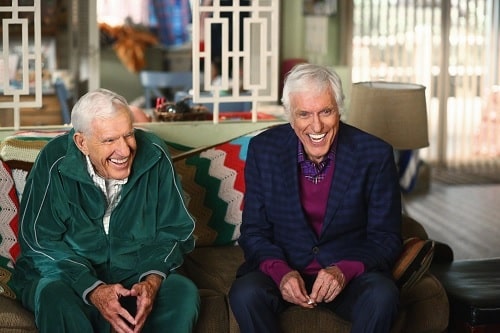 A picture of Jerry Van Dyke and DIck Van Dyke.